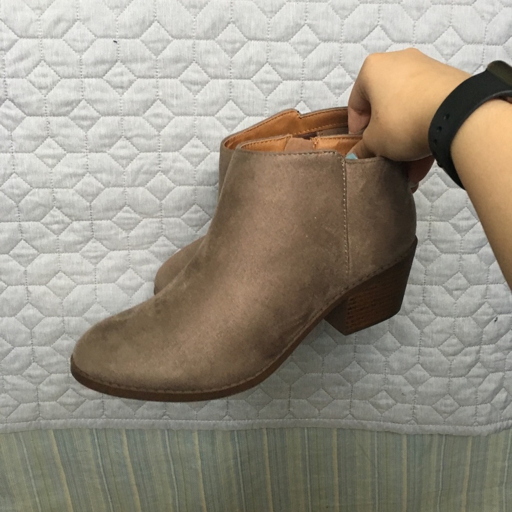 Brown Suede Booties